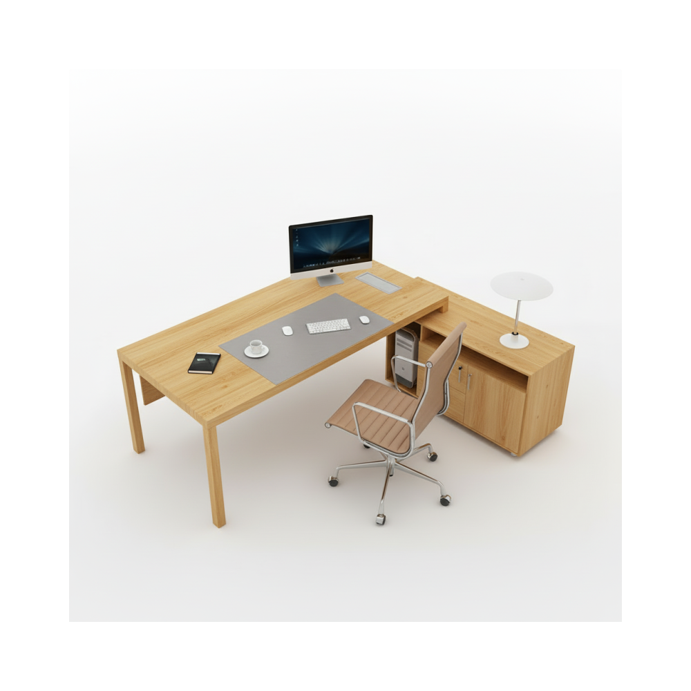 Escritorio moderno de muebles de oficina Escritorio de oficina ejecutivo en forma de L