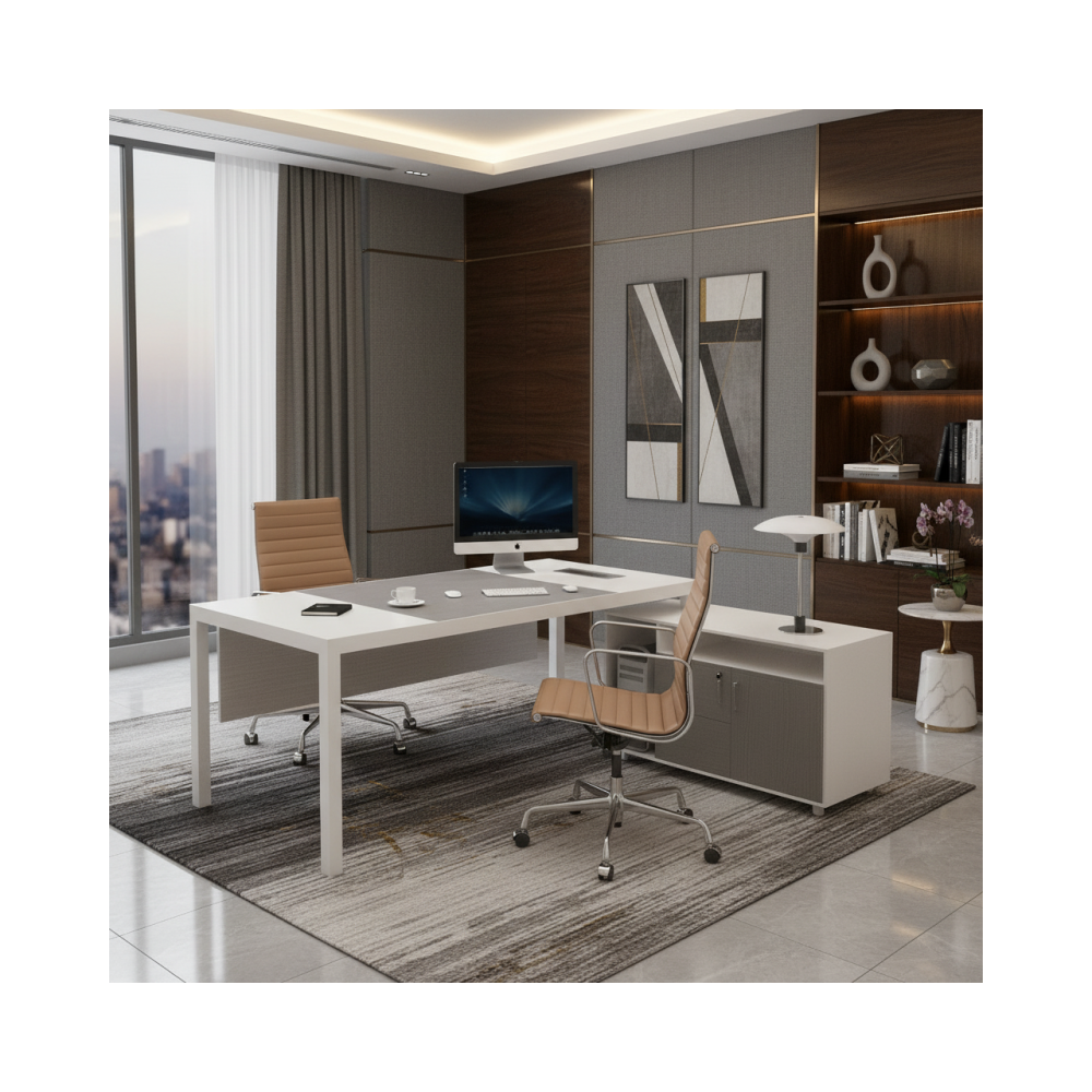 Escritorio moderno de muebles de oficina Escritorio de oficina ejecutivo en forma de L