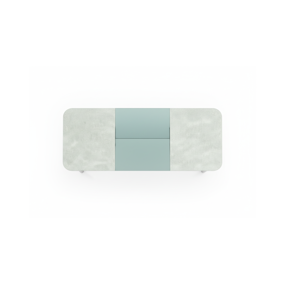 Escritorio de oficina ejecutivo rectangular de cuero