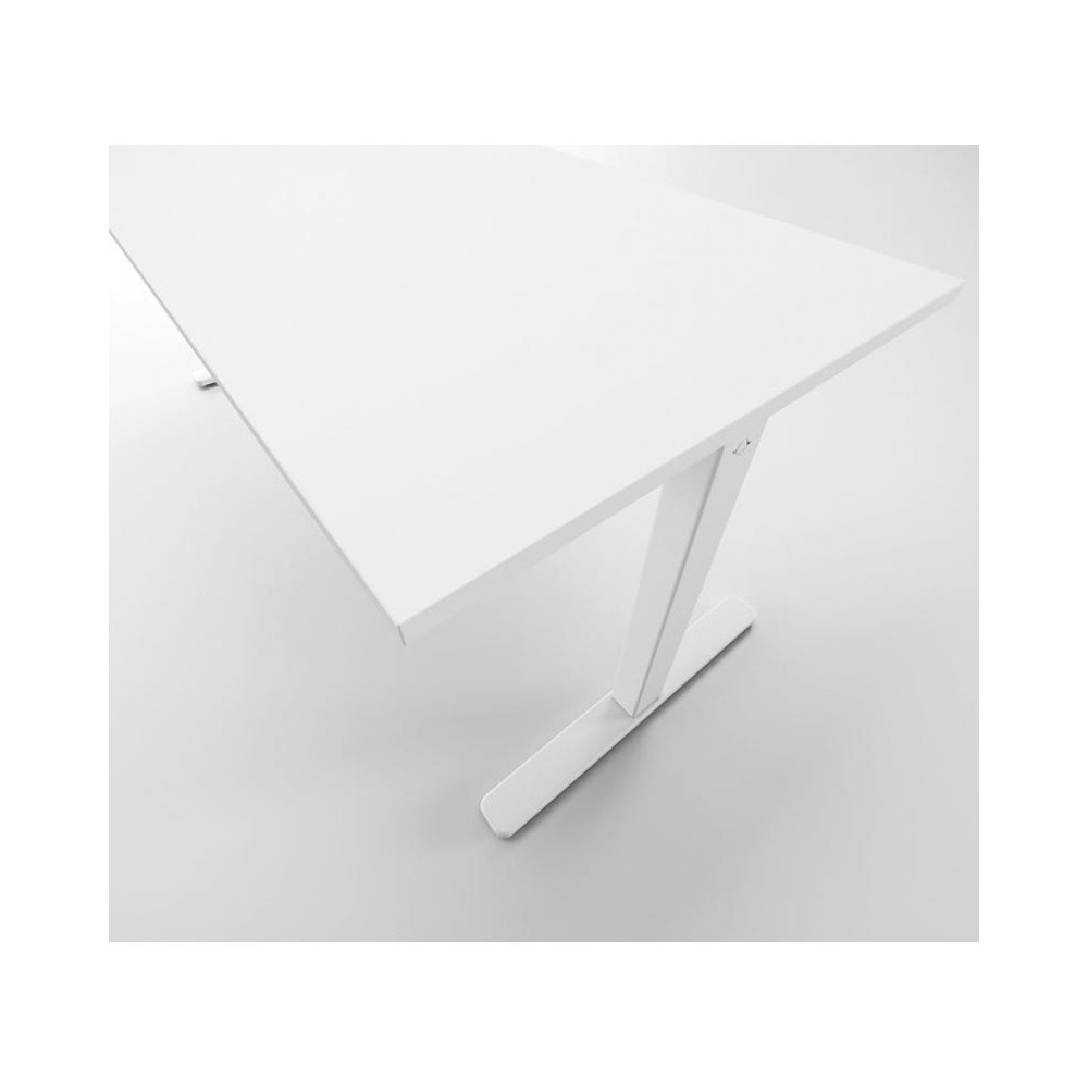 Escritorio de oficina modular en laminado y metal