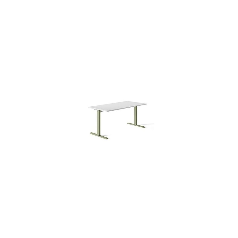 Escritorio de oficina modular en laminado y metal