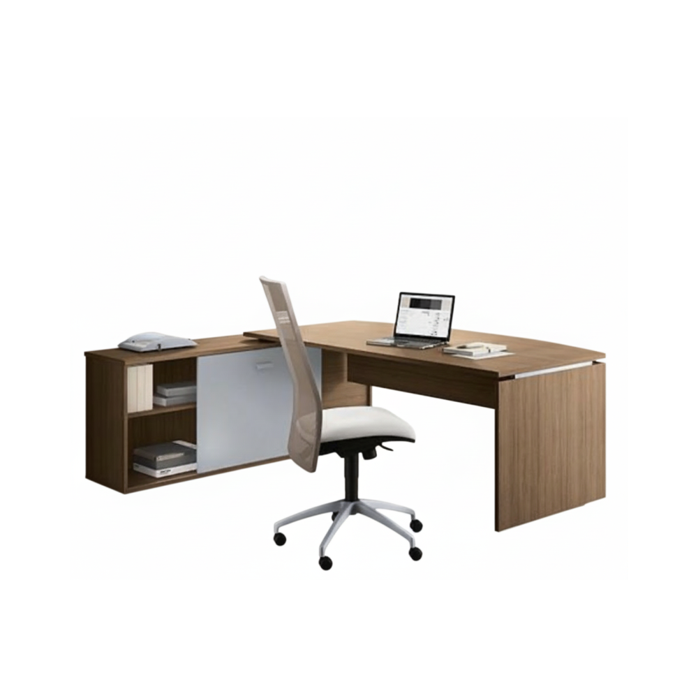 Escritorio de oficina Black Glass Duo