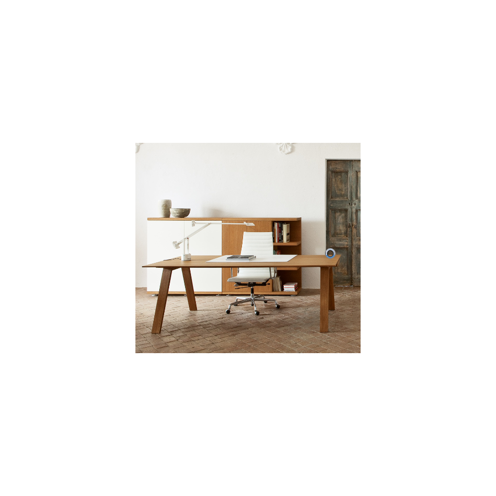 Escritorio de oficina ejecutivo rectangular de madera