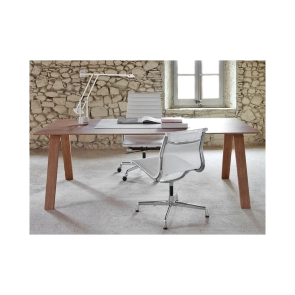 Escritorio de oficina ejecutivo rectangular de madera