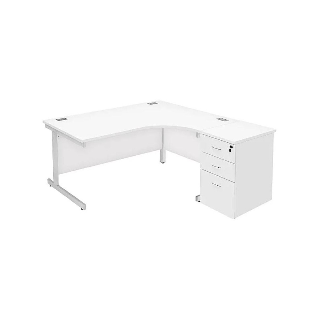 Escritorios ergonómicos Commerce II con escritorio de pedestal alto