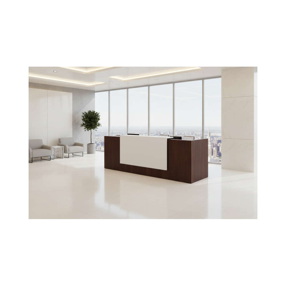 Recepción para oficina White Brown