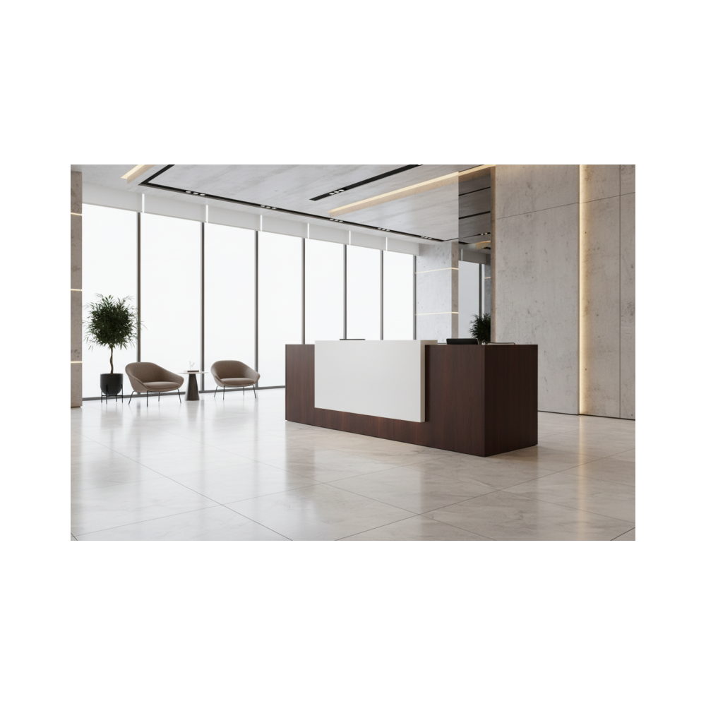 Recepción para oficina White Brown