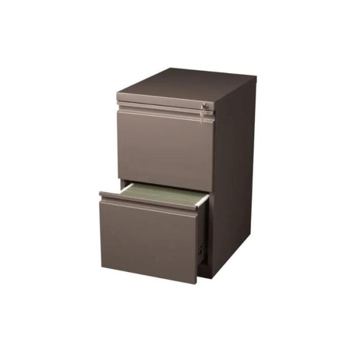 Hirsh 20" D Commercial Mobile Pedestal archivador de 2 cajones, tono medio