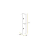 Locker métalico 2 puertas