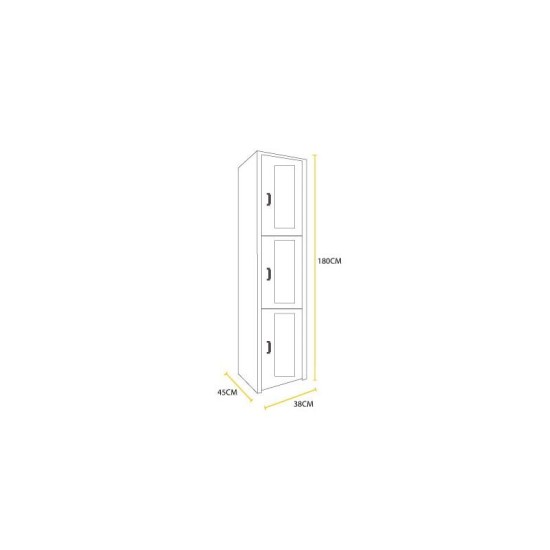 Locker métalico 3 puertas