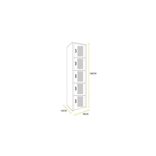 Locker Ventilado 5 puertas