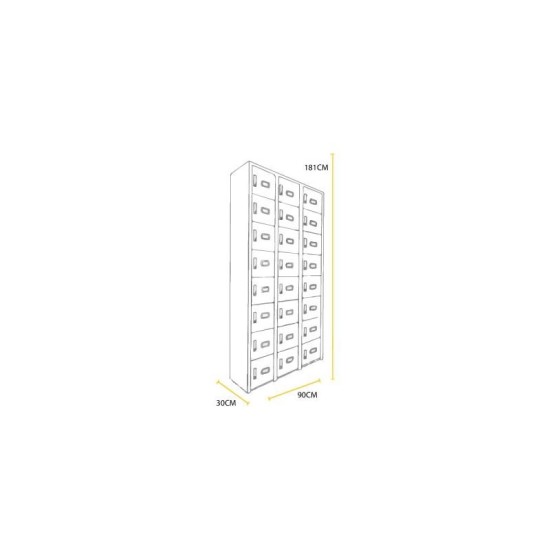 Locker Metálico para celulares 24 Puertas