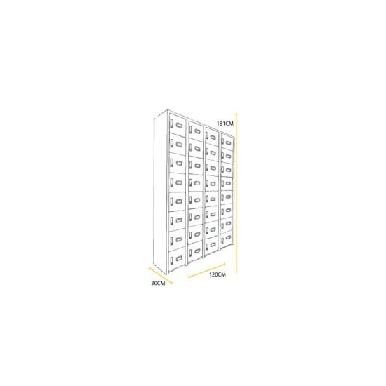 Locker Metálico para celulares 32 Puertas