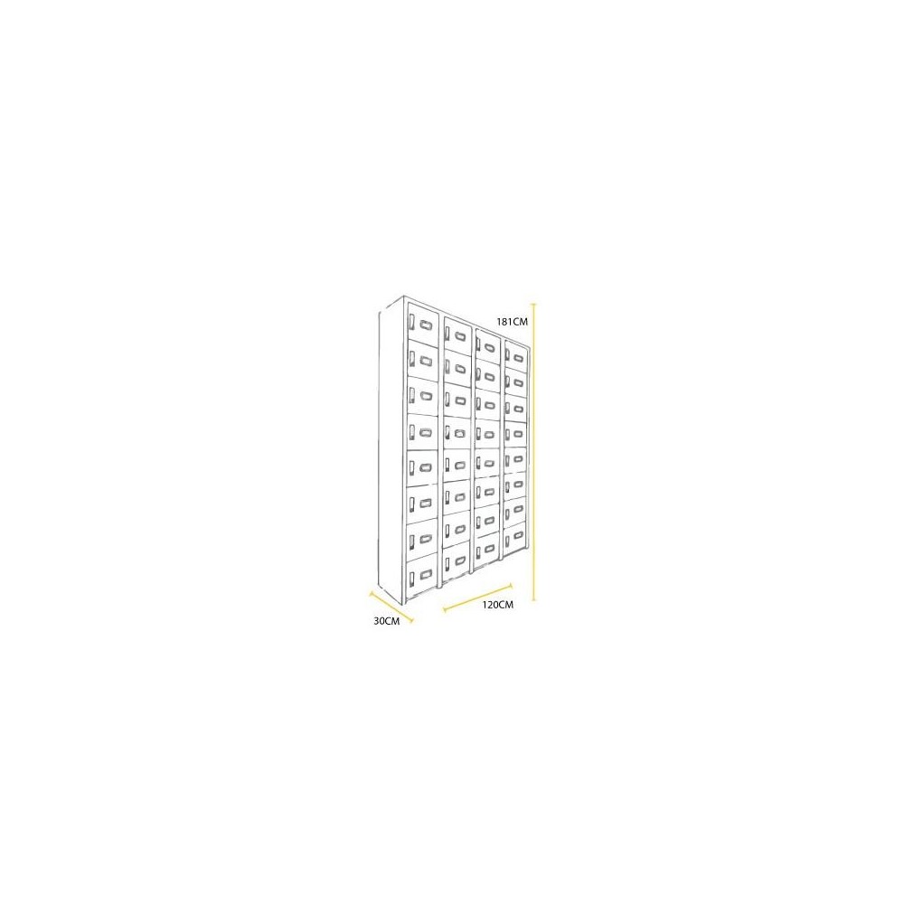 Locker Metálico para celulares 32 Puertas
