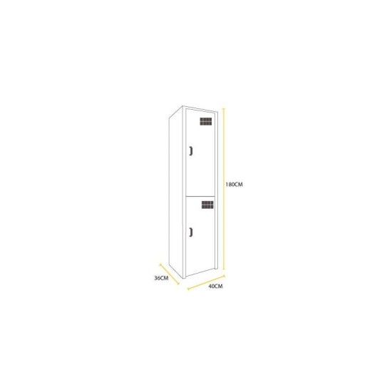 Locker Color Amarillo - 2 puertas