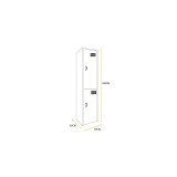Locker Color Amarillo - 2 puertas