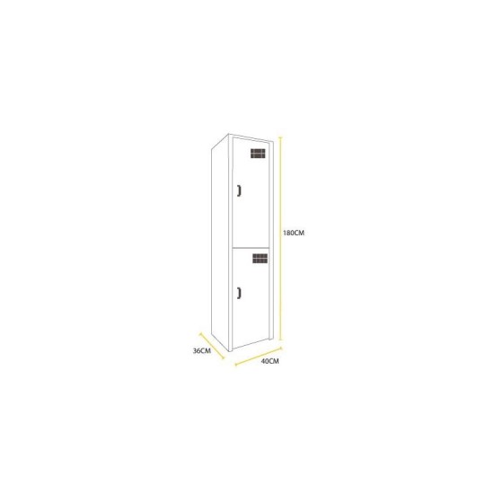 Locker Color Blanco - 2 puertas