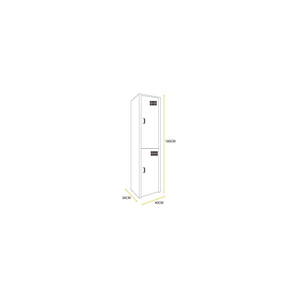 Locker Color Blanco - 2 puertas