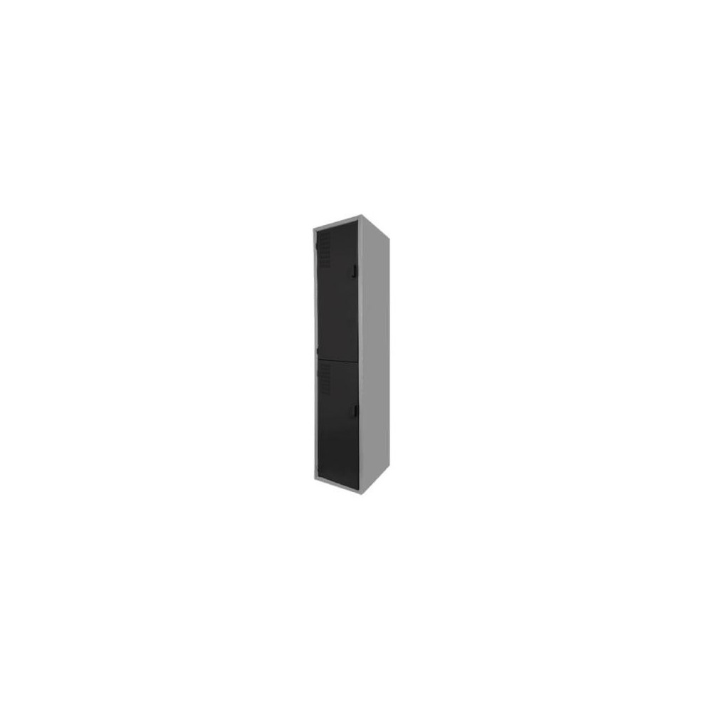 Locker Color Negro - 2 Puertas