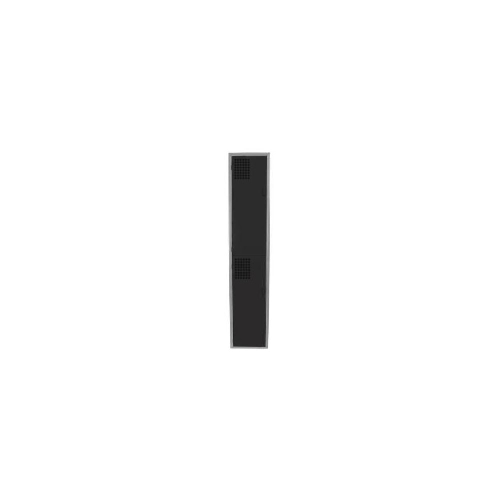 Locker Color Negro - 2 Puertas