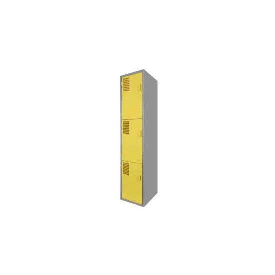 Locker Color Amarillo - 3 puertas
