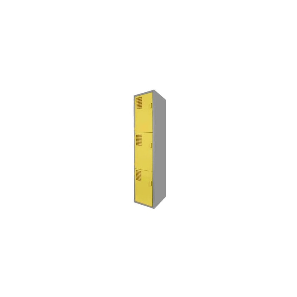 Locker Color Amarillo - 3 puertas