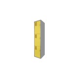 Locker Color Amarillo - 3 puertas