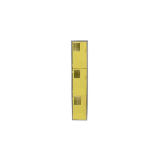 Locker Color Amarillo - 3 puertas