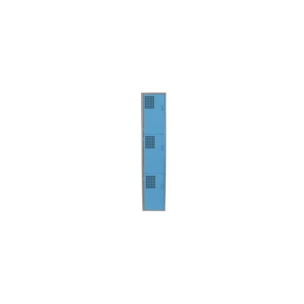 Locker Color Azul - 3 Puertas
