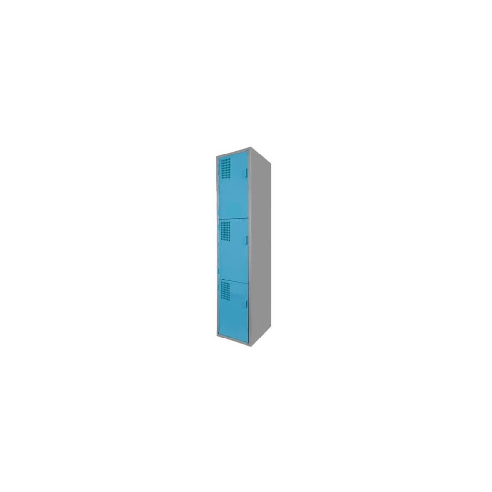 Locker Color Azul - 3 Puertas