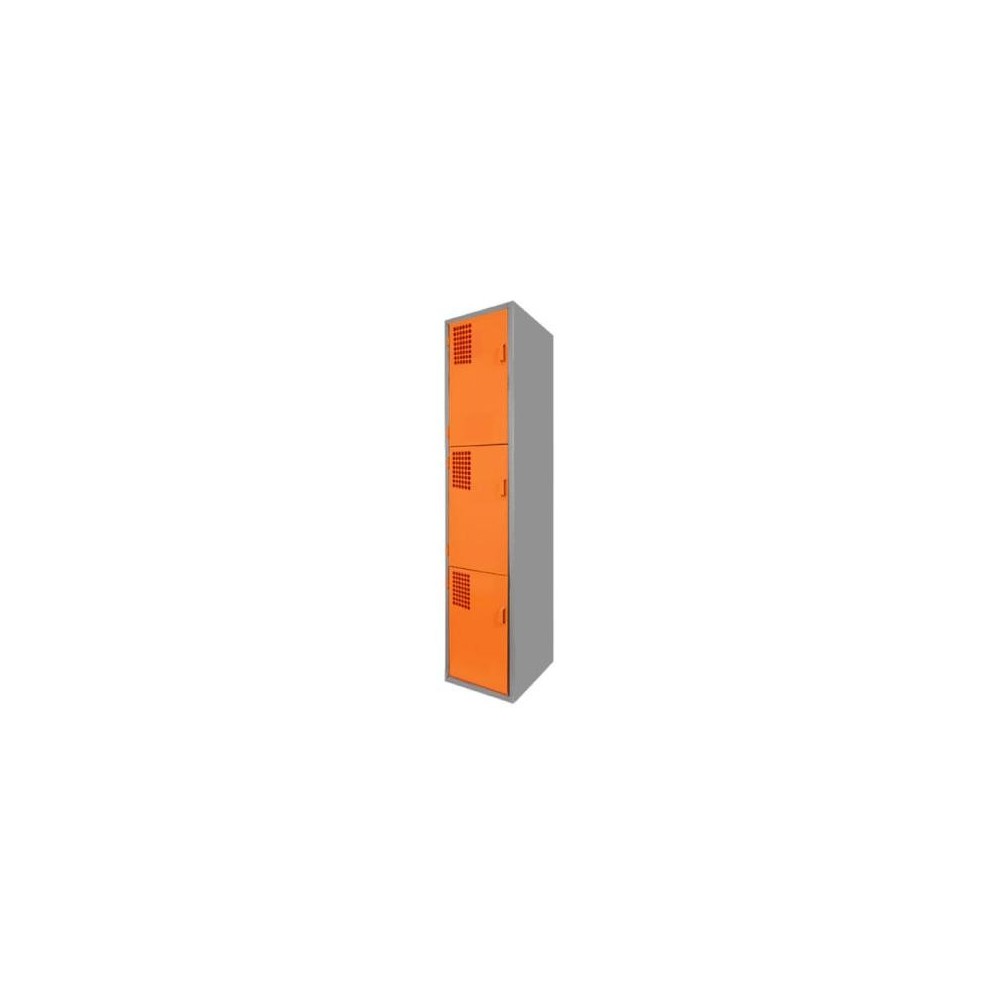 Locker Color Naranja - 3 puertas
