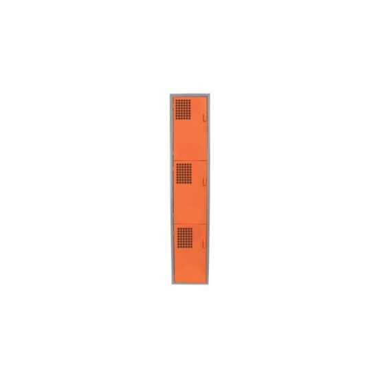Locker Color Naranja - 3 puertas