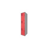 Locker Color Rojo - 3 Puertas