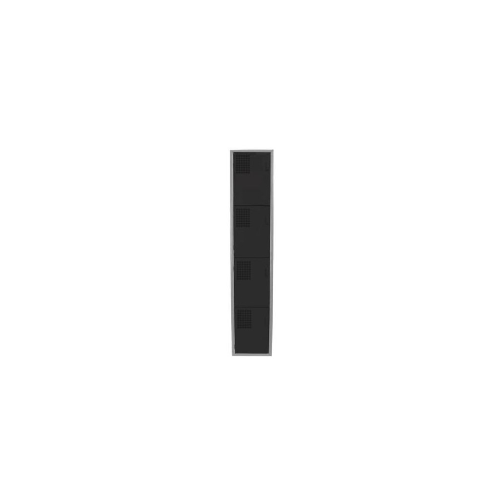 Locker Color Negro - 4 Puertas