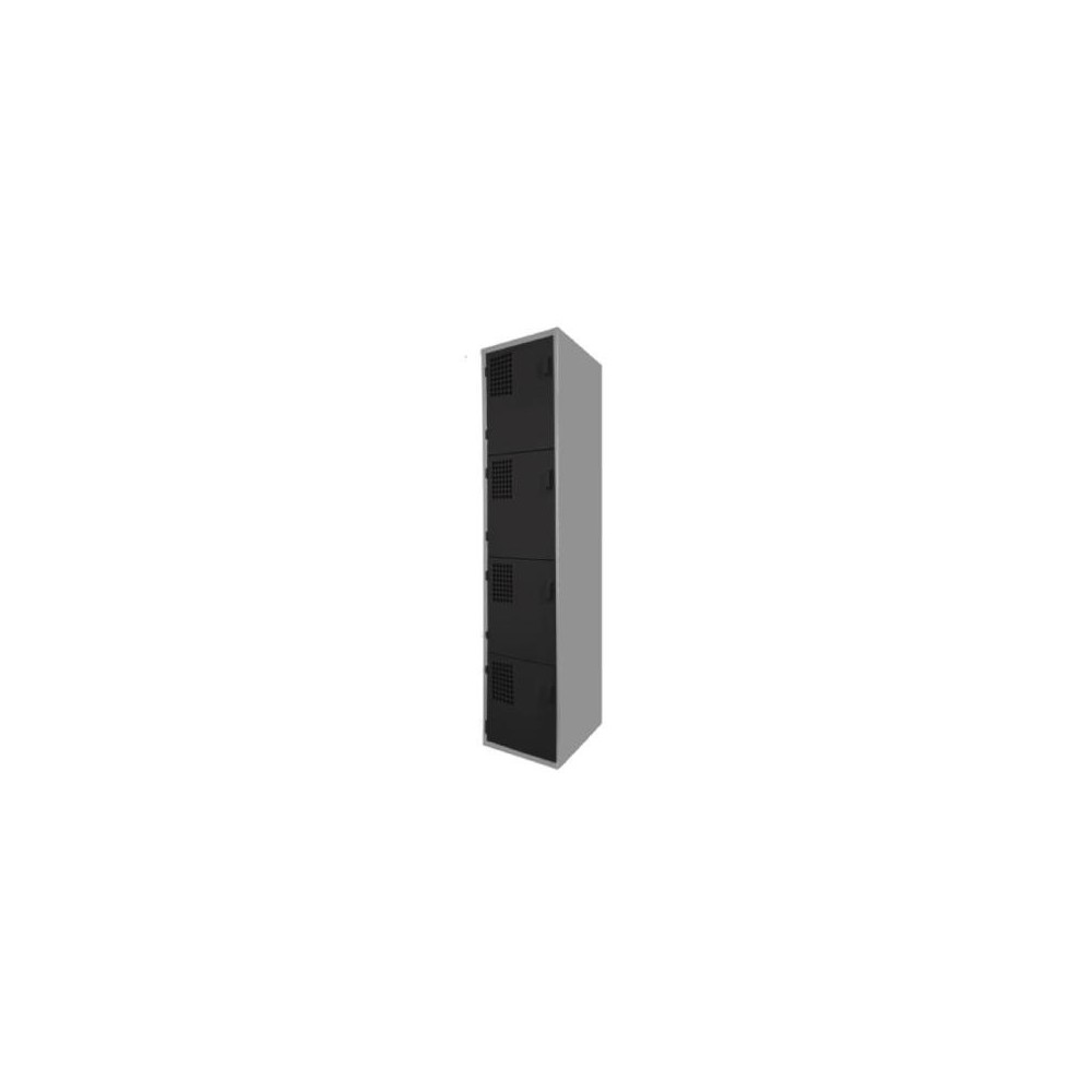 Locker Color Negro - 4 Puertas