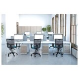 Escritorios ergonomicos voladizos solares con pedestal fijo unico
