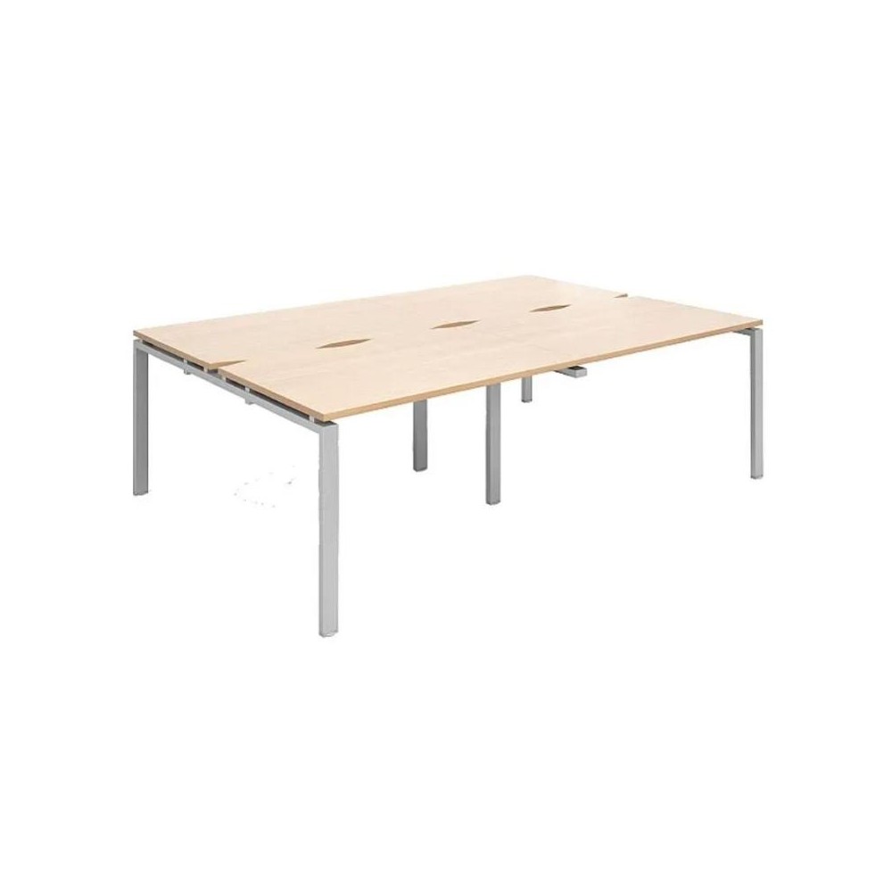 Escritorios de onda en voladizo solar con pedestal fijo unico