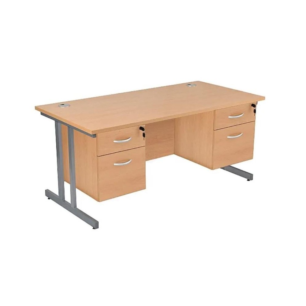 Escritorios laterales con panel rectangular negro Eclipse