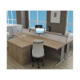 Escritorios de oficina con extremo de panel ergonomico