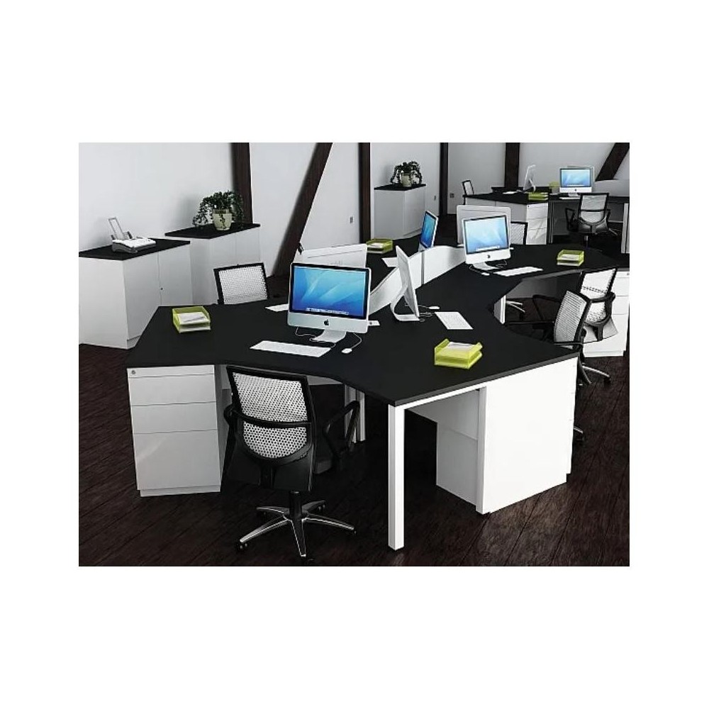 Escritorio para computadora de madera recuperada