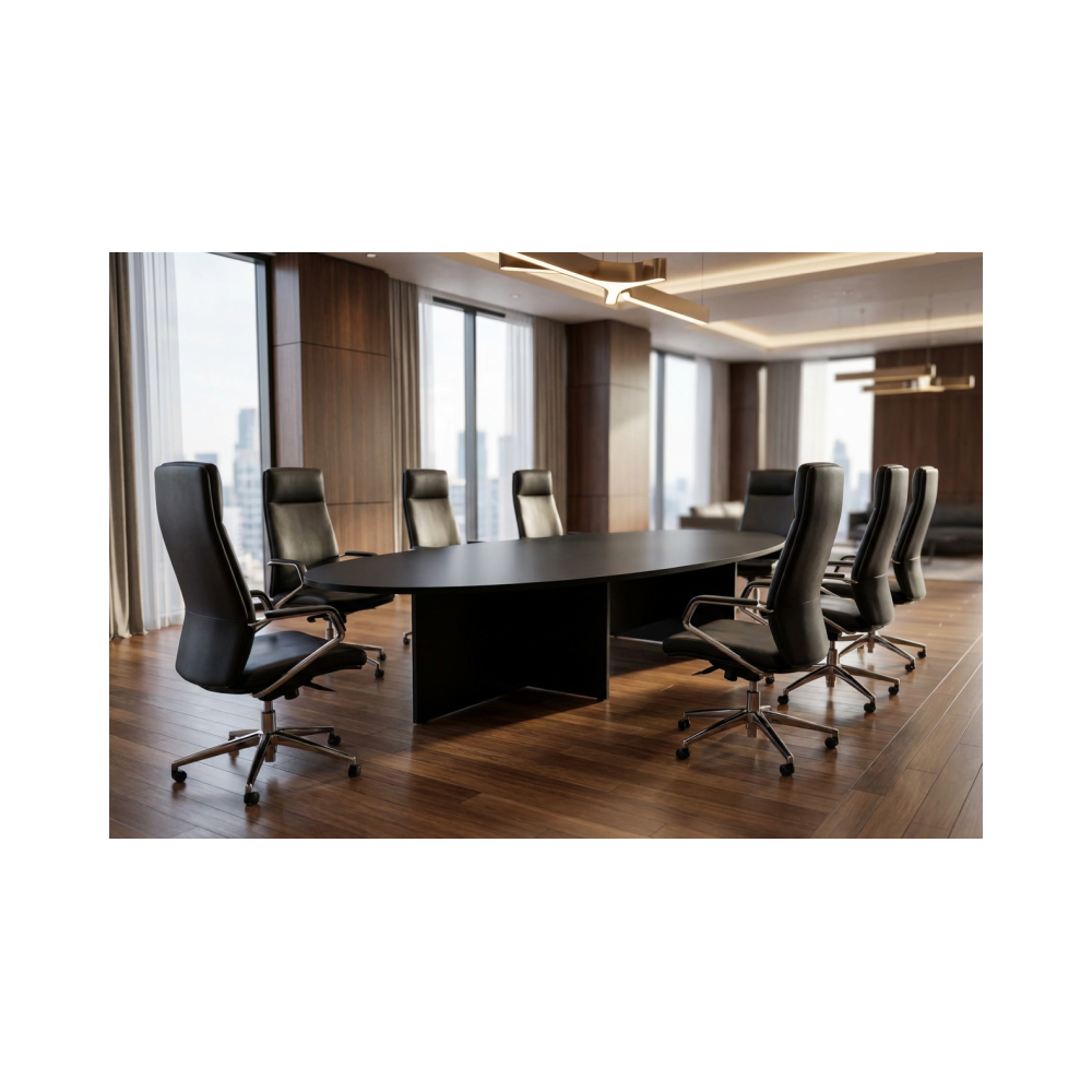 Mesa de Juntas “Élite Oval Black”