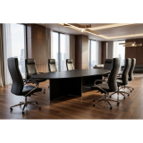Mesa de Juntas “Élite Oval Black”