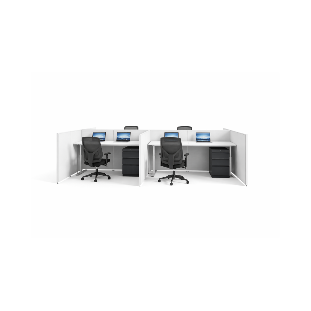 Escritorio de estacion de trabajo de oficina WorkZone Quad