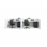 Escritorio de estacion de trabajo de oficina WorkZone Quad