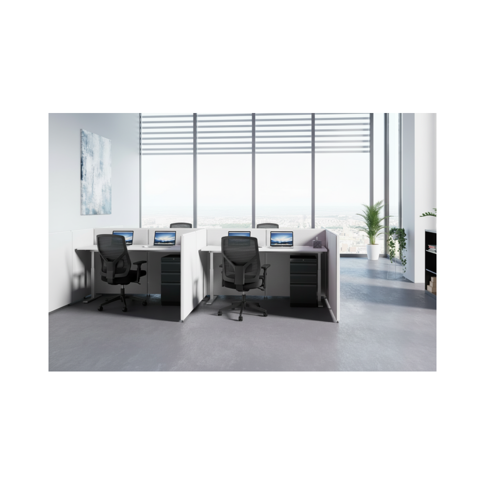 Escritorio de estacion de trabajo de oficina WorkZone Quad