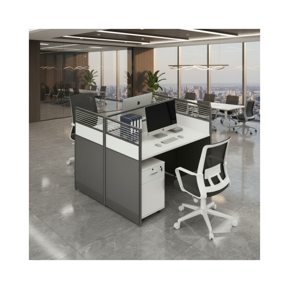 Estacion de trabajo de escritorio de oficina para el personal