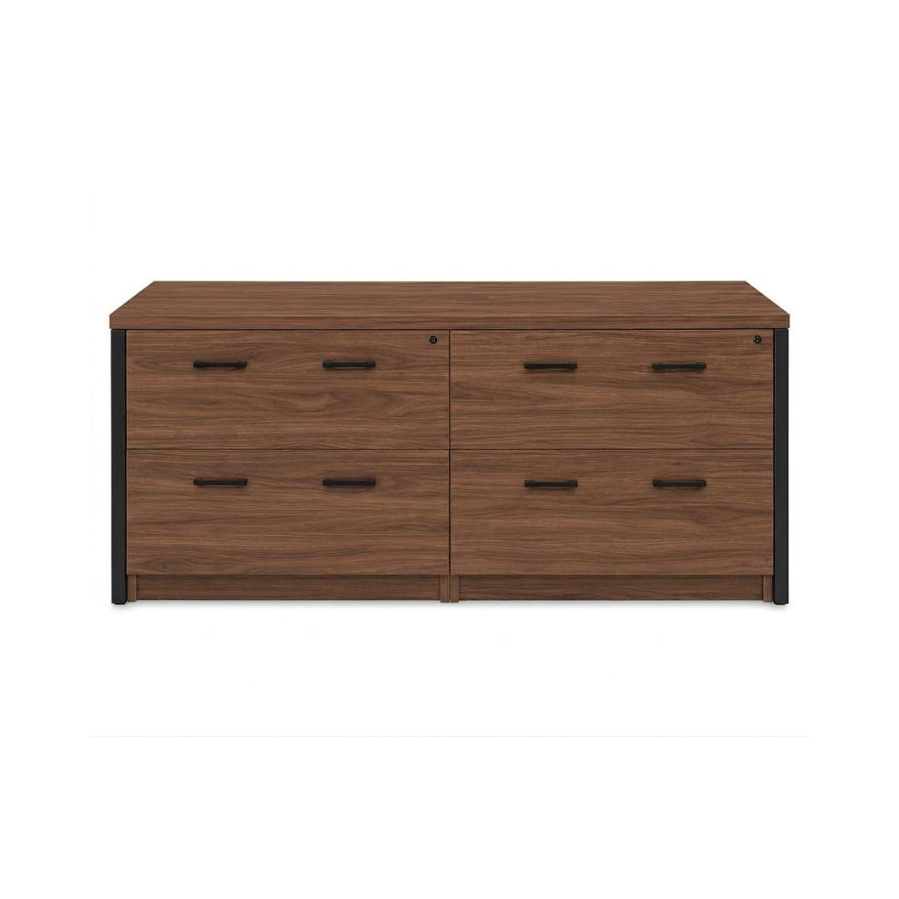 Archivero Ejecutivo Horizon Wood 4 | Credenza para Oficina con 4 Gavetas y Cerradura