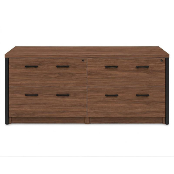 Archivero Ejecutivo Horizon Wood 4 | Credenza para Oficina con 4 Gavetas y Cerradura