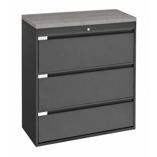 Archivero Metálico Horizontal Titan File 3 Archivero para Oficina de 3 Gavetas con Cerradura