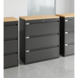 Archivero Metálico Horizontal Titan File 3 Archivero para Oficina de 3 Gavetas con Cerradura
